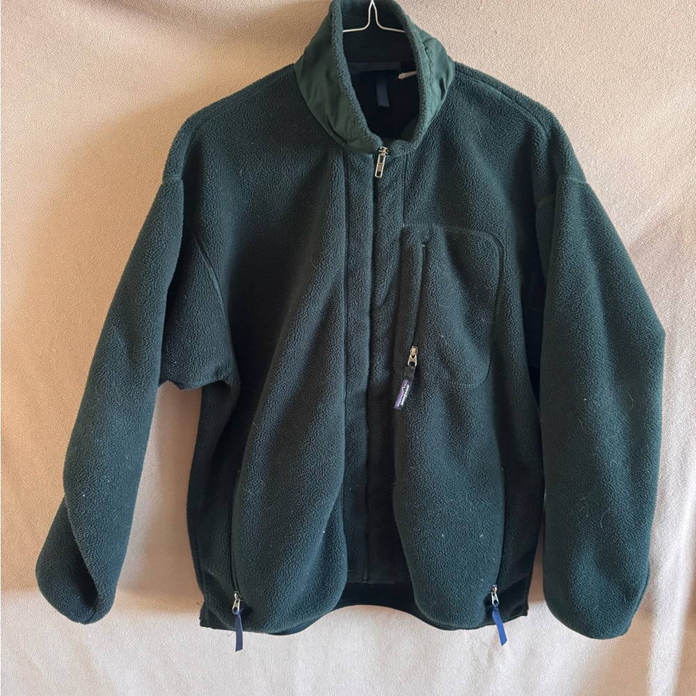 Vintage Patagonia Dark Green Fleece Jacket